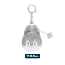 Load image into Gallery viewer, Stray Kids World Tour 'dominATE : celebrATE' Official MD - SKZOO Face Keyring (Silver Ver.)
