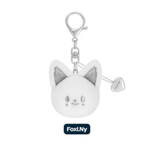 Load image into Gallery viewer, Stray Kids World Tour 'dominATE : celebrATE' Official MD - SKZOO Face Keyring (Silver Ver.)