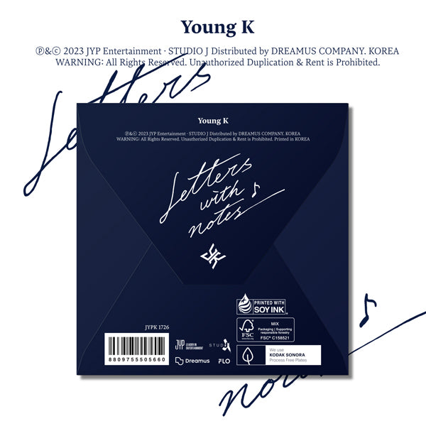 【新品未開封・まとめ売り】Young K Letters with notes Young K (DAY6) - Letters with notes