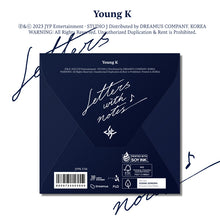 Load image into Gallery viewer, Young K (DAY6) - 'Letters with notes' (Digipack Ver.)