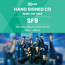 Load image into Gallery viewer, SF9 15th Mini Album 'LOVE RACE' - Mwave Signed by All Members
