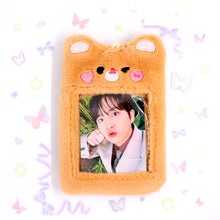 Load image into Gallery viewer, Fluffy Animal Photocard Holder Keyring