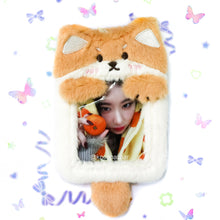 Load image into Gallery viewer, Fluffy Animal Photocard Holder Keyring