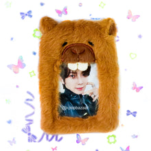 Load image into Gallery viewer, Fluffy Animal Photocard Holder Keyring