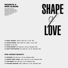 Load image into Gallery viewer, Monsta X 11th Mini Album 'Shape Of Love'