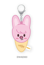 Load image into Gallery viewer, Stray Kids 'THIS & THAT' Pop-Up Store Official MD - Plush Keyring (Ice Cream Ver.)