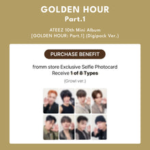 Load image into Gallery viewer, [PREORDER] ATEEZ 10th Mini Album &#39;GOLDEN HOUR : Part.1&#39; (Digipack Ver.) + Fromm Store Benefit
