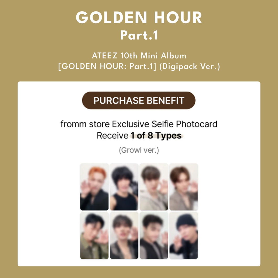 [PREORDER] ATEEZ 10th Mini Album 'GOLDEN HOUR : Part.1' (Digipack Ver.) + Fromm Store Benefit