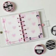 Load image into Gallery viewer, Shocking Pink Rose Washi Tape - Pearl Ribbon