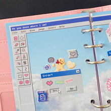 Load image into Gallery viewer, Shocking Pink Rose Sticker - Error Message Pack (Sticker Set)