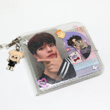 Load image into Gallery viewer, Clear Glitter Wallet