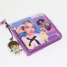Load image into Gallery viewer, Clear Glitter Wallet