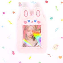 Load image into Gallery viewer, Fluffy Animal Photocard Holder Keyring