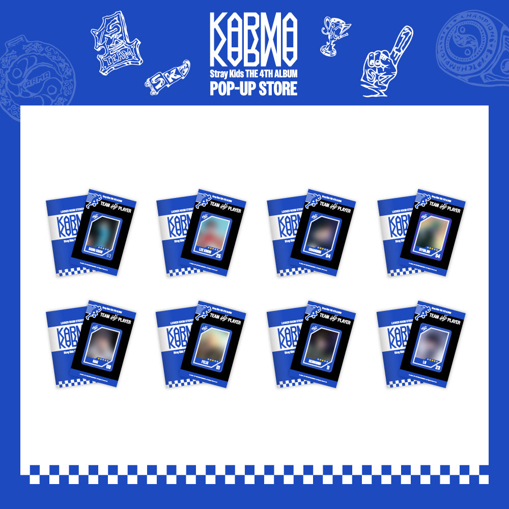 [PREORDER] Stray Kids 'KARMA' POPUP STORE Official MD  - Locker Room Sticker Book