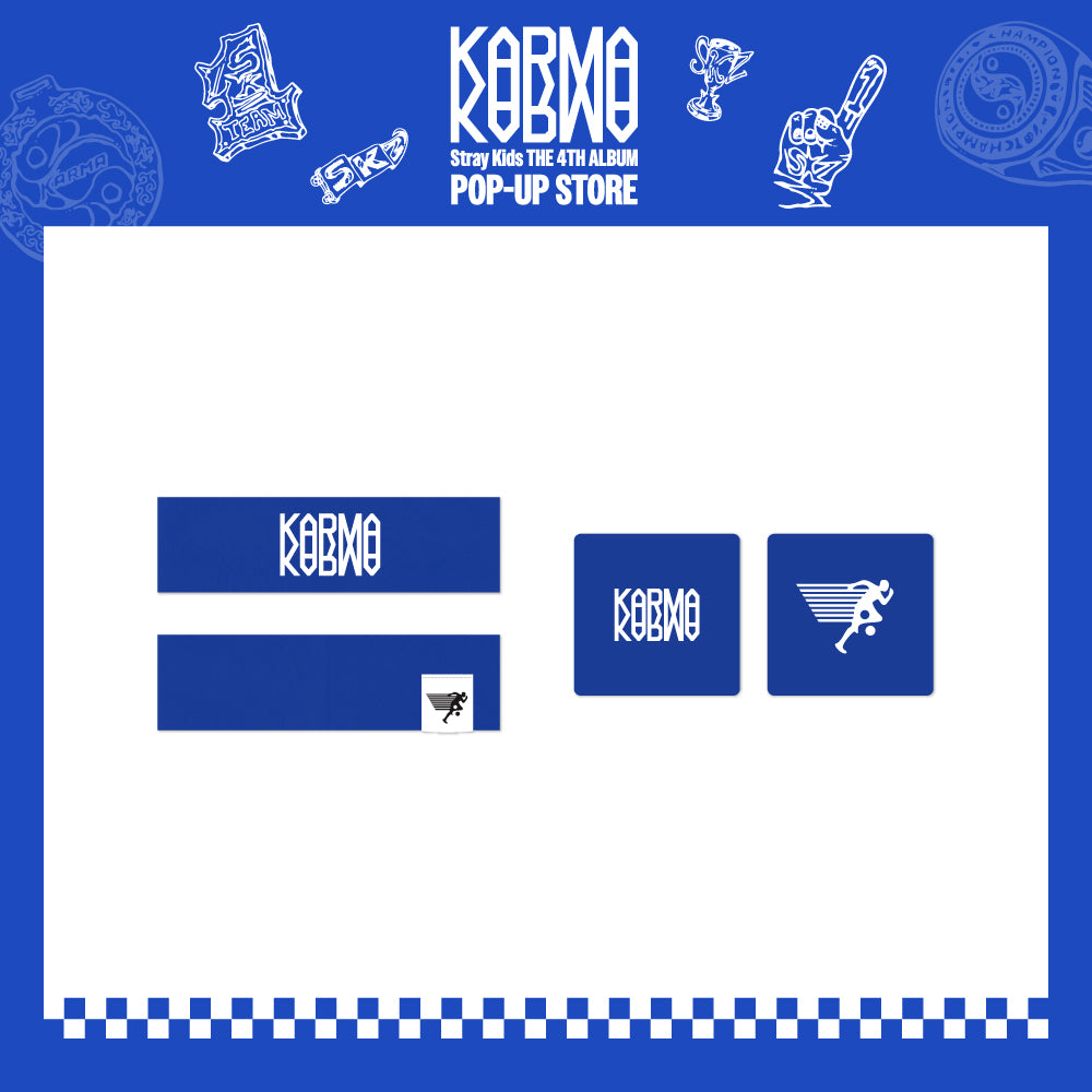 [PREORDER] Stray Kids 'KARMA' POPUP STORE Official MD  - Head Band & Sweat Band Set