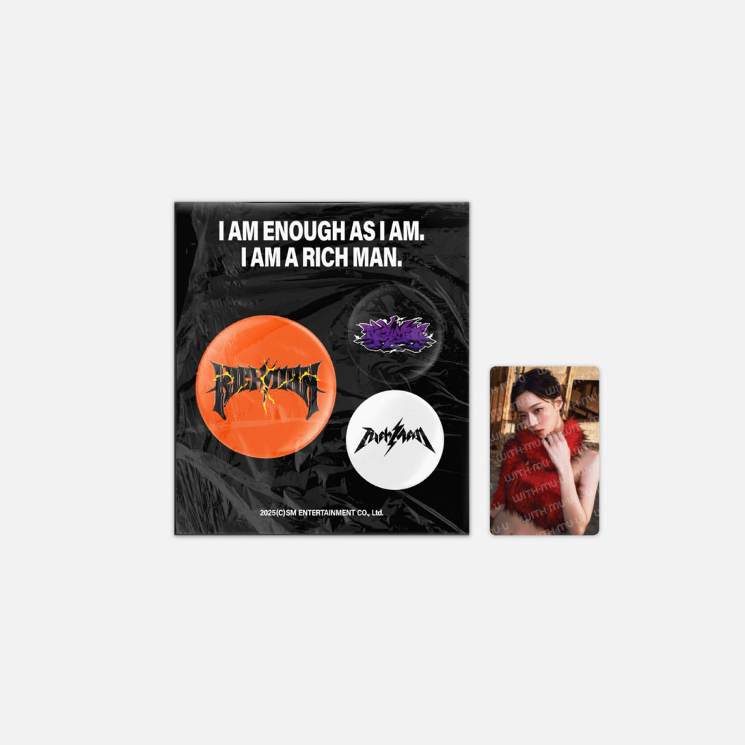 [PREORDER] aespa WEEK 'Rich Man' Official MD - Pin Button Set