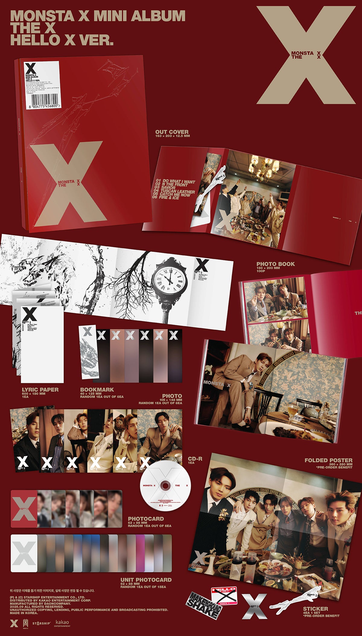 MONSTA X ショヌ DOOTA グリップトック MONSTA X - THE X (DIGIPACK) (POP-UP Exclusive) – hello82.shop