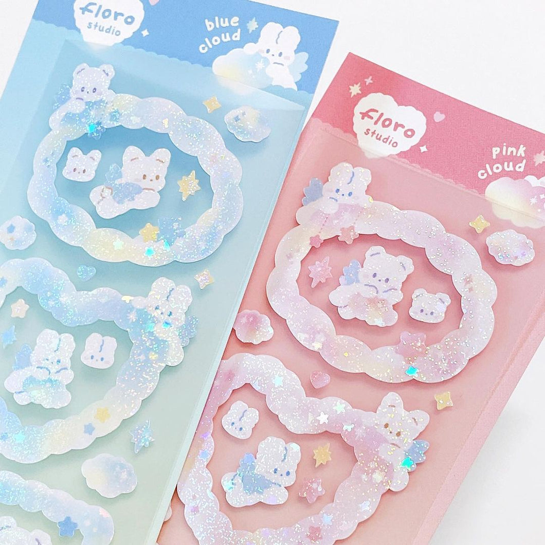 Floro Sticker - Blue Cloud