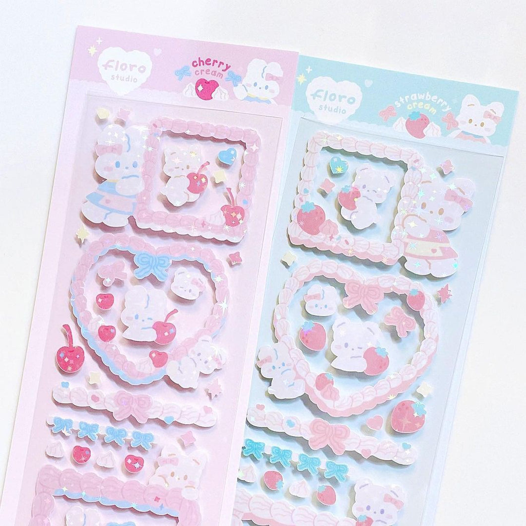 Floro Sticker - Strawberry Cream