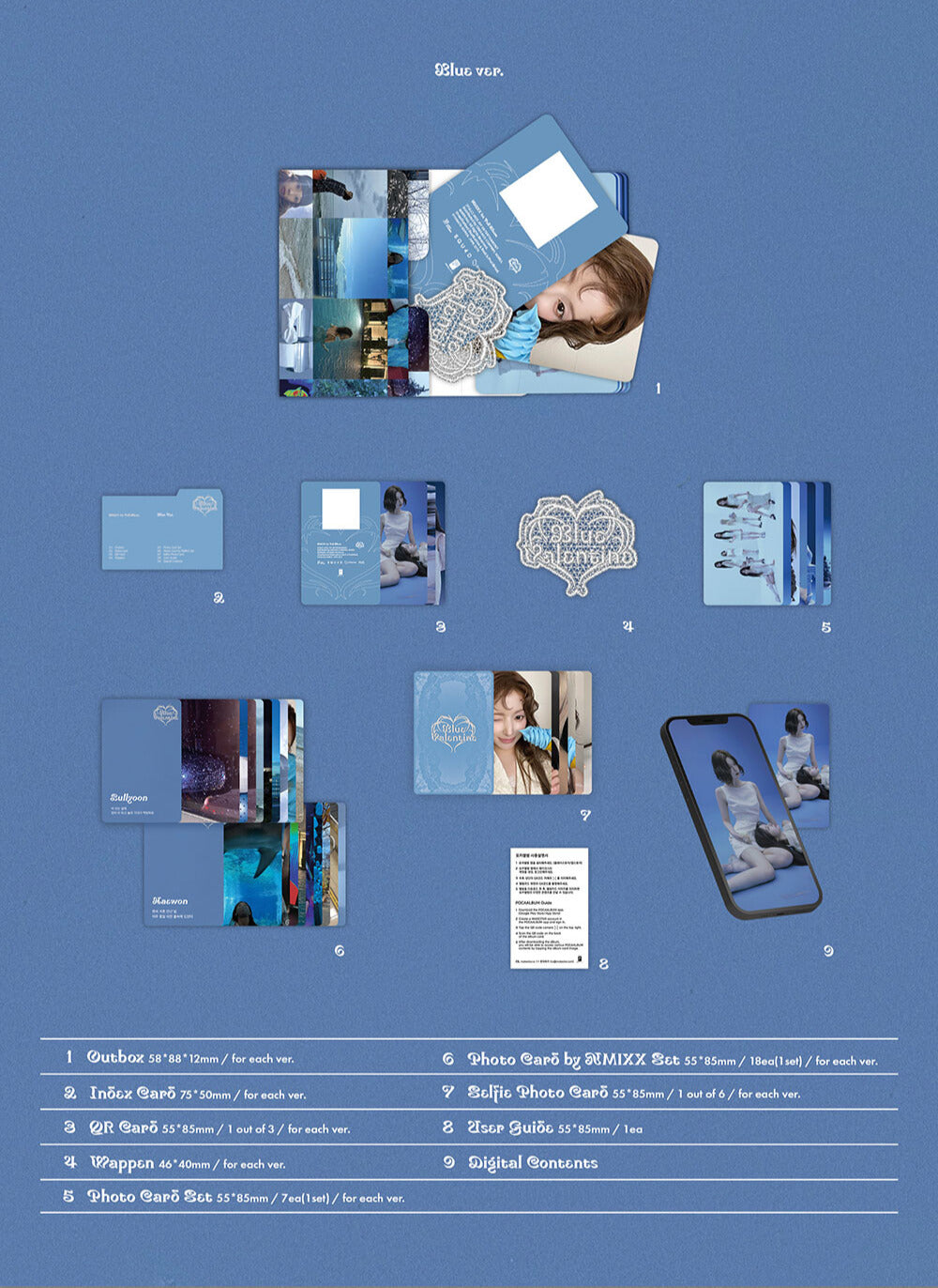 NMIXX 1st Full Album 'Blue Valentine' (Platform Album Ver.) – K