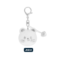 Load image into Gallery viewer, Stray Kids World Tour &#39;dominATE : celebrATE&#39; Official MD - SKZOO Face Keyring (Silver Ver.)
