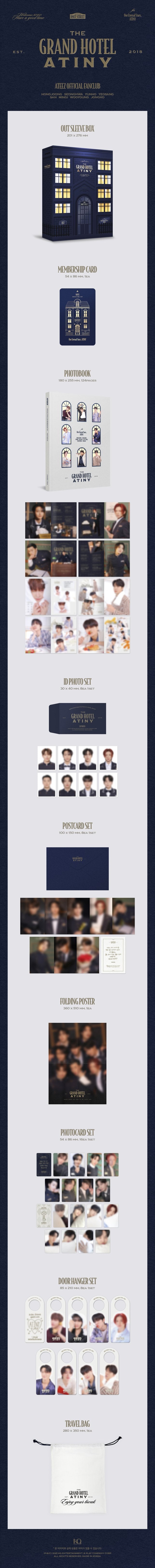 ATEEZ 6th Official Fanclub 'The Grand Hotel' ATINY Membership Kit