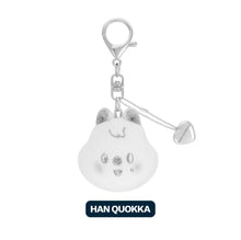 Load image into Gallery viewer, Stray Kids World Tour &#39;dominATE : celebrATE&#39; Official MD - SKZOO Face Keyring (Silver Ver.)
