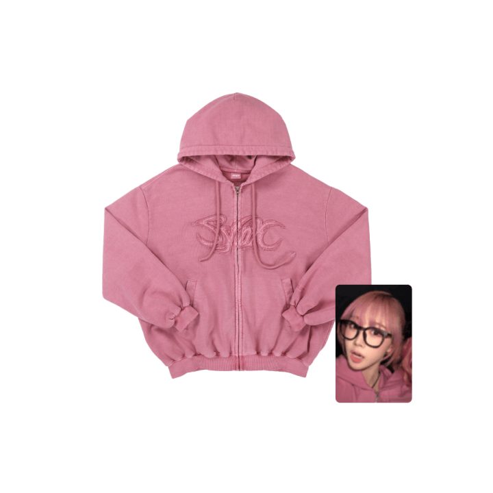 aespa 'SYNK: PARALLEL LINE ENCORE' Official MD - Pink Hoodie Zip-Up Set