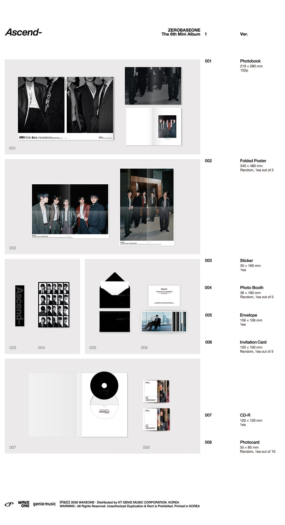 ZEROBASEONE 6th Mini Album 'Ascend-' (Photobook Ver.) – K-POP BAZAAR