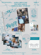 Load image into Gallery viewer, [PREORDER] ALPHA DRIVE ONE 2nd Mini Album 'UNBREAKABLE : 少年BEAST' (Calendar Ver.)
