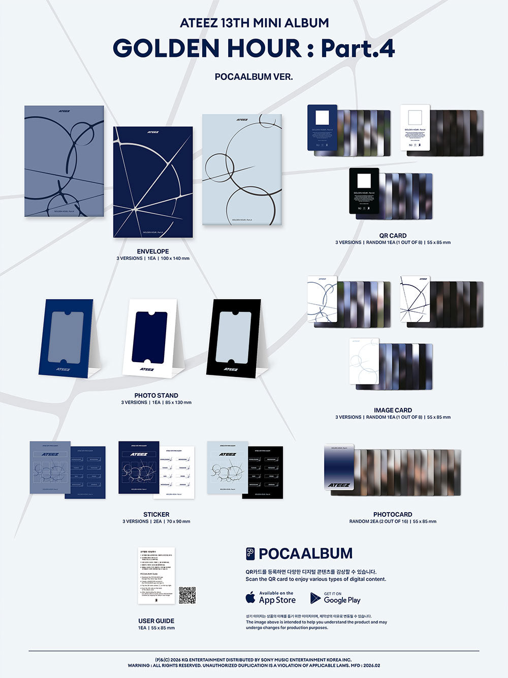 ATEEZ 13th Mini Album 'GOLDEN HOUR : Part.4' (POCAALBUM Ver.) – K
