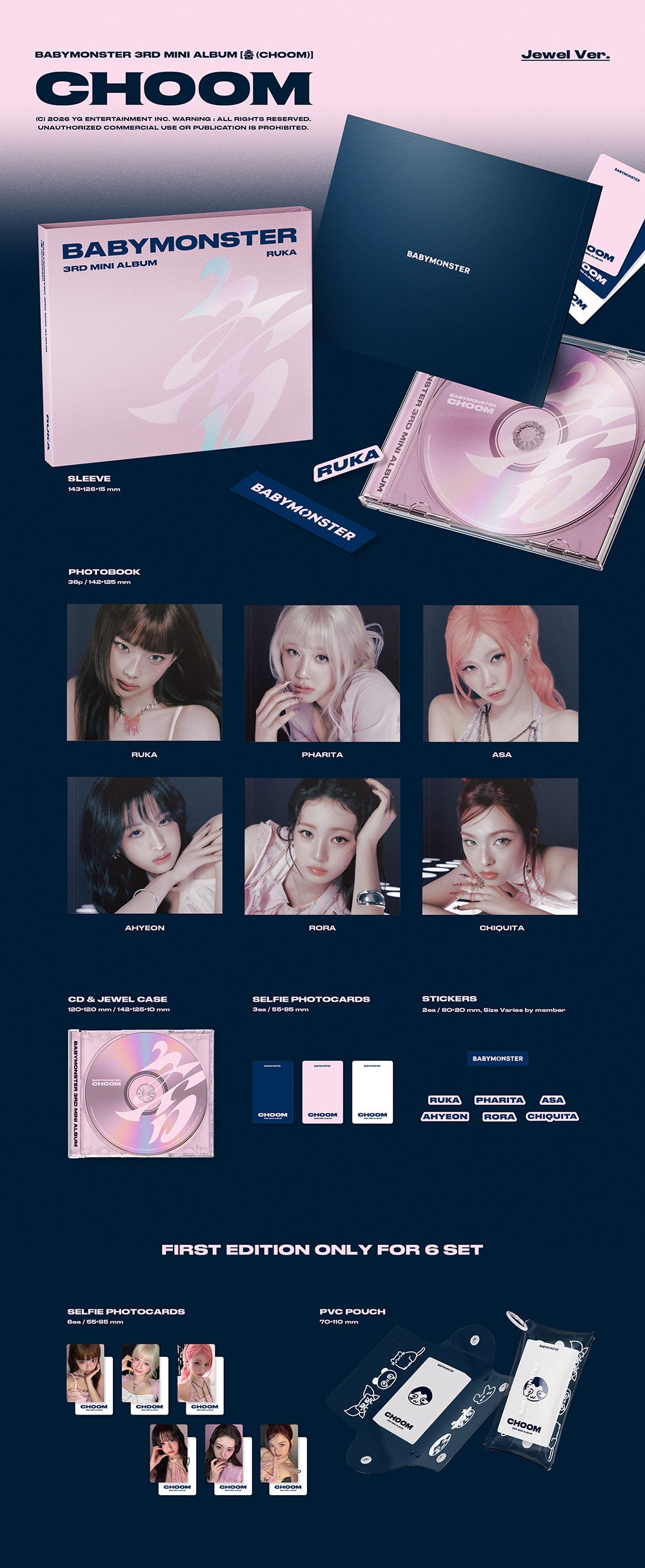 BABYMONSTER 3rd Mini Album '춤 (CHOOM)' (Jewel Ver.) – K-POP BAZAAR