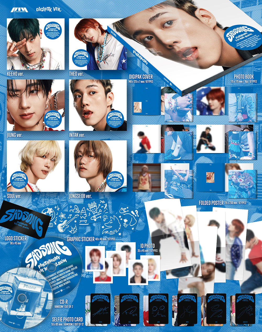 P1Harmony 7th Mini Album 'SAD SONG' (Digipack Ver.) – K-POP BAZAAR