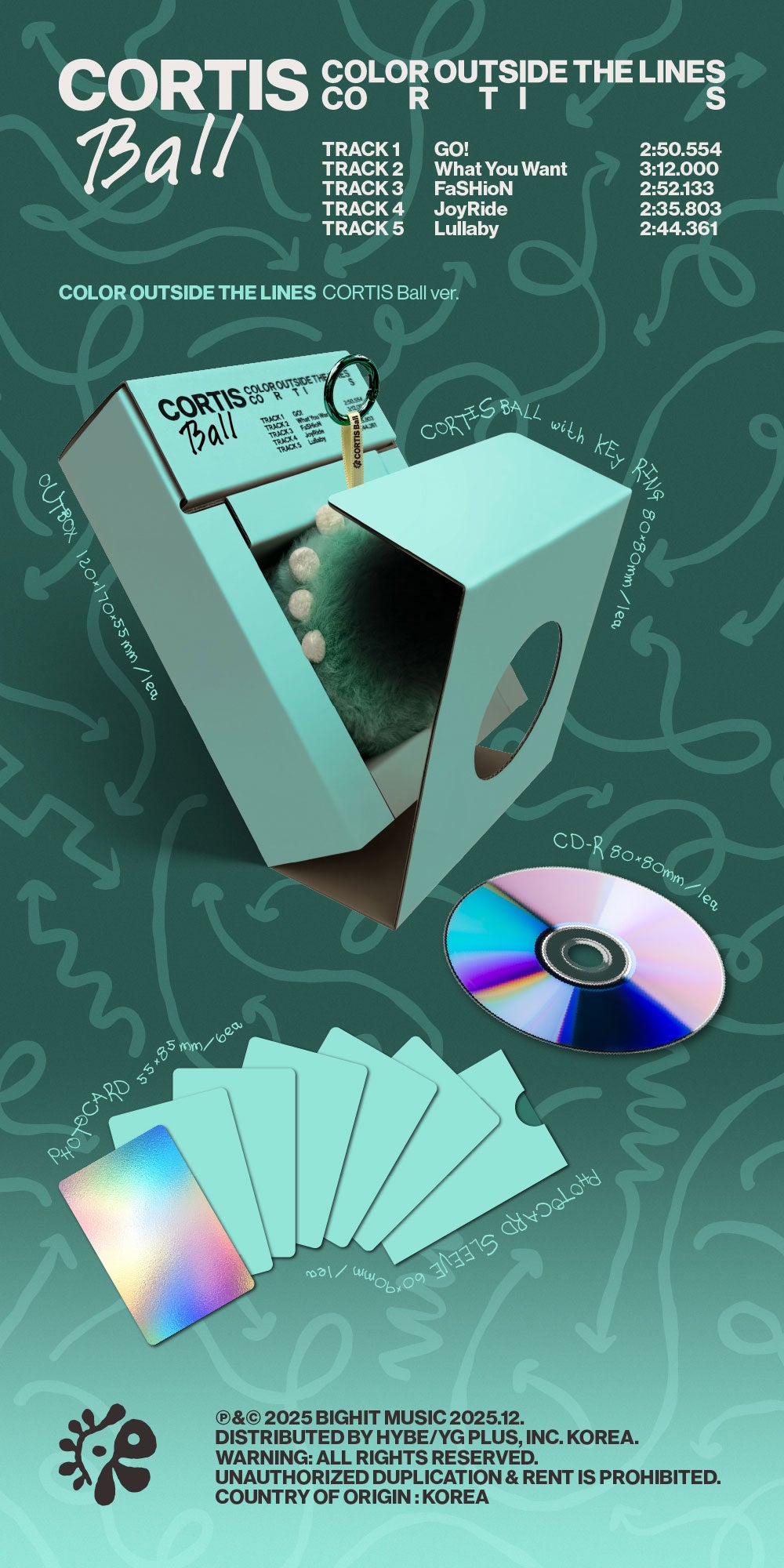 CORTIS 1st Mini Album 'COLOR OUTSIDE THE LINES' (CORTIS Ball Ver