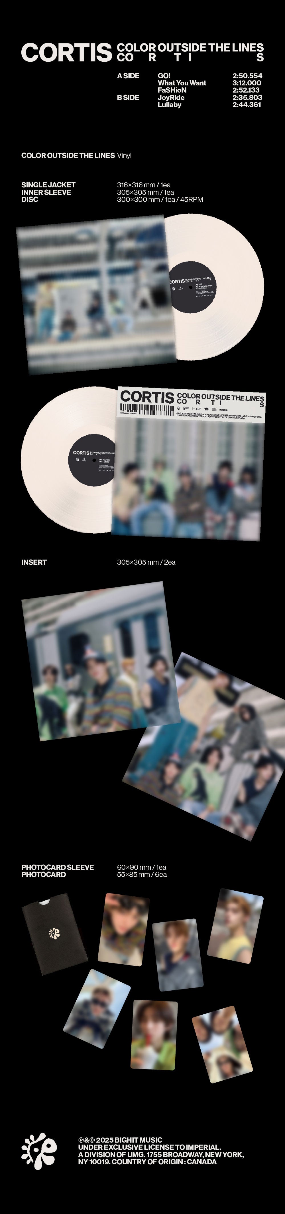 CORTIS 1st Mini Album 'COLOR OUTSIDE THE LINES' (Vinyl Ver.) – K