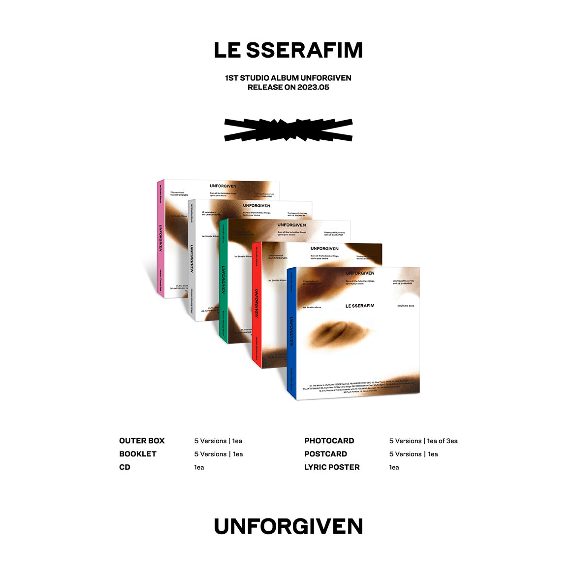 LE SSERAFIM 1st Studio Album 'UNFORGIVEN' (COMPACT ver.) – K-POP