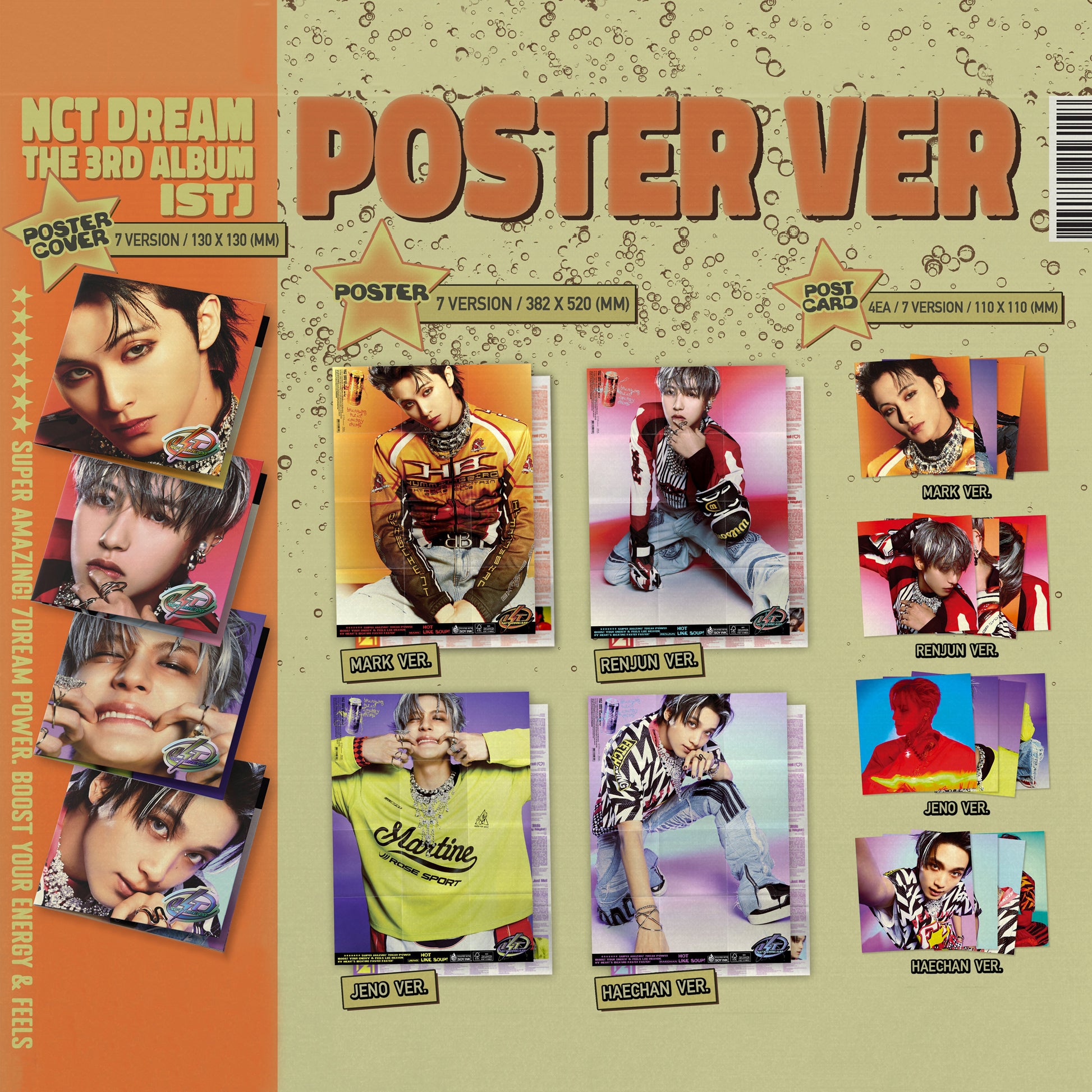 K-POP+アジア NCT DREAM istj Japan ver poster ver set 韓国盤】The 3rd Album『ISTJ』【Poster Ver. (Japan Ver
