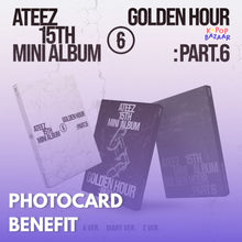 Load image into Gallery viewer, [PREORDER] ATEEZ 15th Mini Album 'GOLDEN HOUR : Part.6' + Store Benefit

