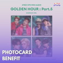 Load image into Gallery viewer, [PREORDER] ATEEZ 14th Mini Album 'GOLDEN HOUR : Part.5' (Digipack Unit Ver.) + Store Benefit
