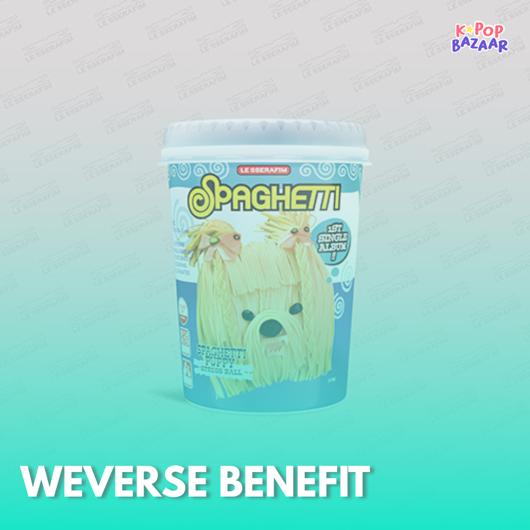 [PREORDER] LE SSERAFIM 1st Single Album 'SPAGHETTI' (Stress Ball Ver.) + Weverse Shop Benefit