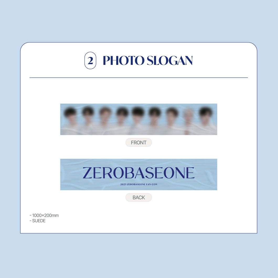 ZEROBASEONE '2023 FAN-CON' MD - PHOTO SLOGAN