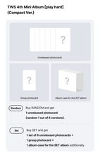 Load image into Gallery viewer, [PREORDER] TWS 4th Mini Album ‘play hard&#39; (Compact Ver.) + Weverse Shop Benefit
