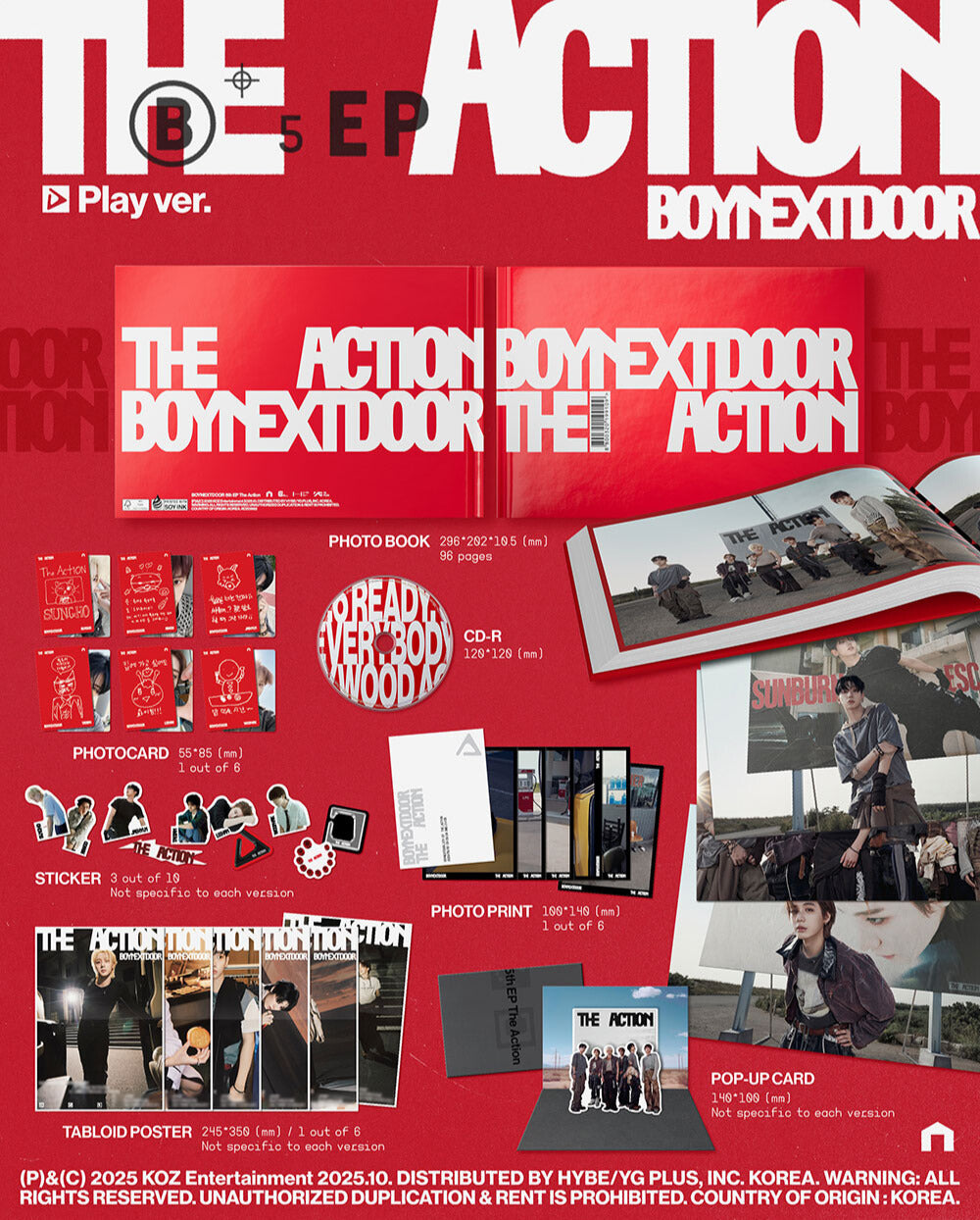 [PREORDER] BOYNEXTDOOR 5th Mini Album 'The Action' + Weverse Shop Benefit