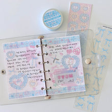 Load image into Gallery viewer, Shocking Pink Rose Sticker - Ribbon Bow
