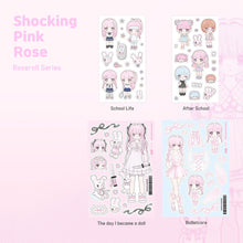 Load image into Gallery viewer, Shocking Pink Rose Sticker - Roseroll Series
