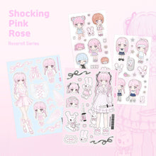 Load image into Gallery viewer, Shocking Pink Rose Sticker - Roseroll Series
