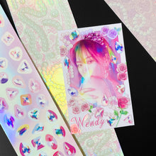 Load image into Gallery viewer, Shocking Pink Rose Sticker - Pearl Chain
