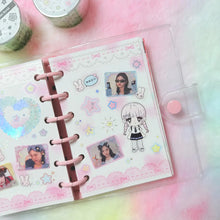 Load image into Gallery viewer, Shocking Pink Rose Kiss Cut Sticker Tape - Bubble Star
