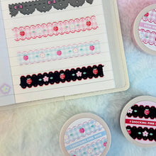Load image into Gallery viewer, Shocking Pink Rose Washi Tape - Pixel Strawberry Lace
