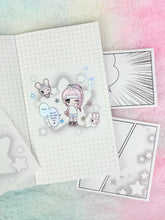 Load image into Gallery viewer, Shocking Pink Rose Sticker - Romance Manga Material (Mojoji Pack / Sticker Set)
